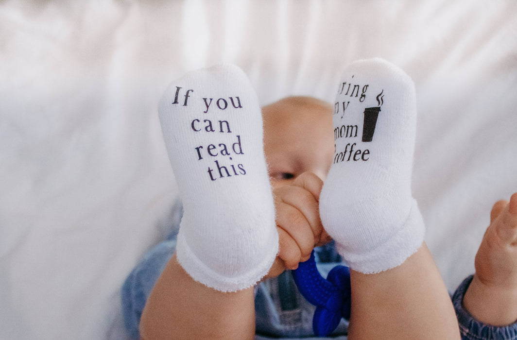 Bring My Mom a Coffee Baby Socks