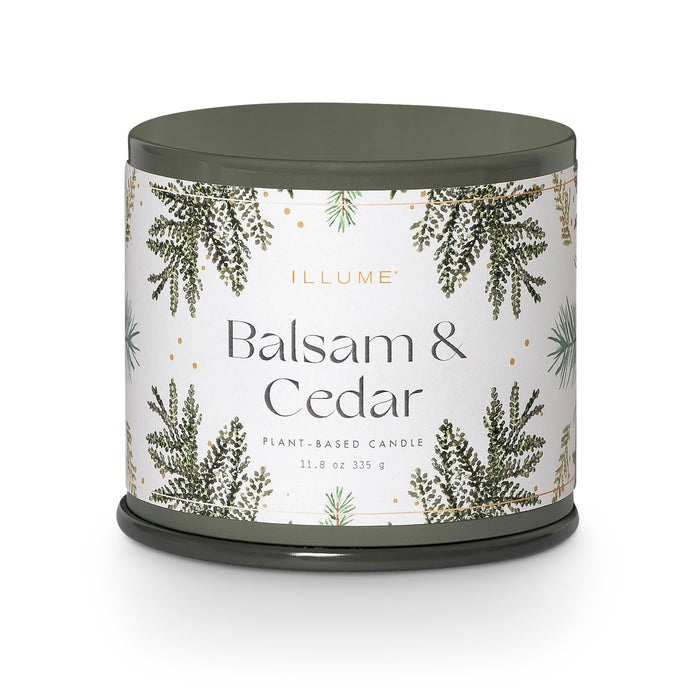Balsam & Cedar Large Tin Candle