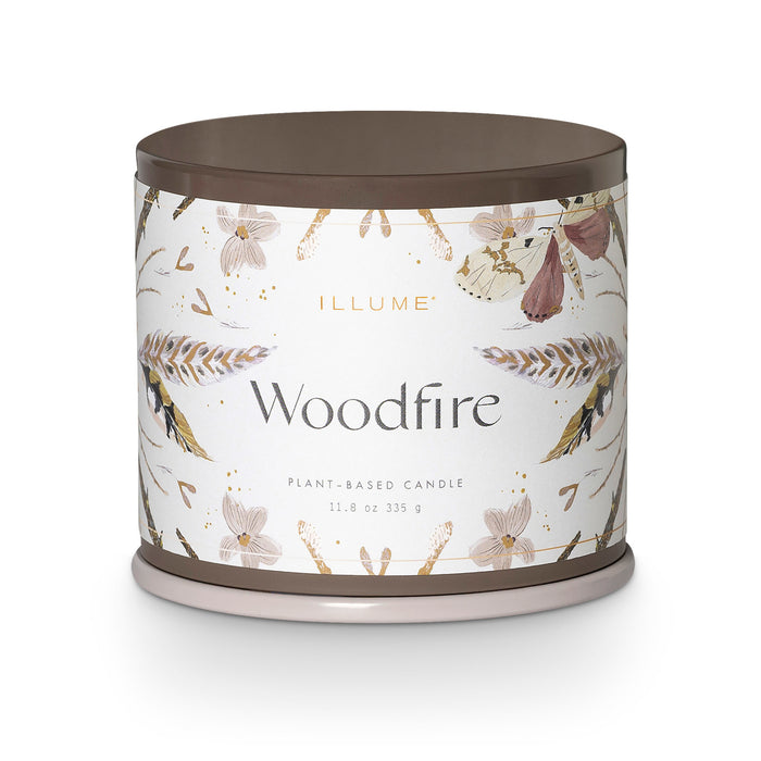 Woodfire Large Tin Candle