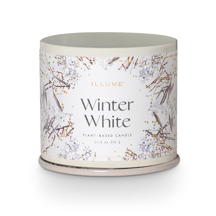 Winter White Sm Tin Candle