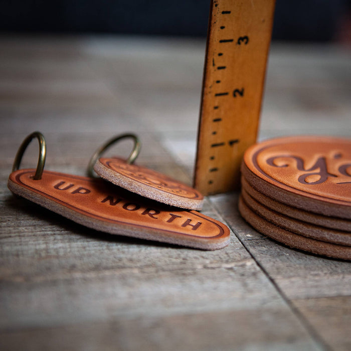 Oregon State Silhouette Leather Coaster