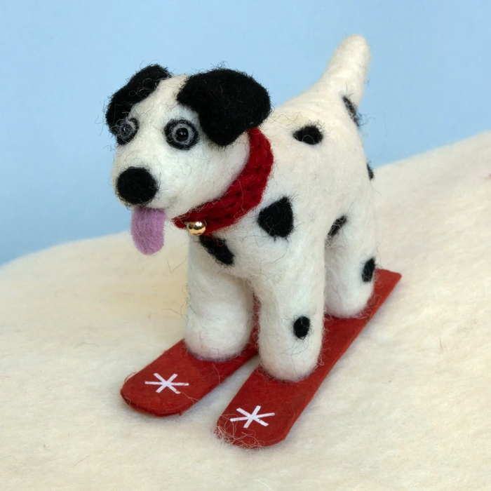 Skiing Dalmatian Ornament