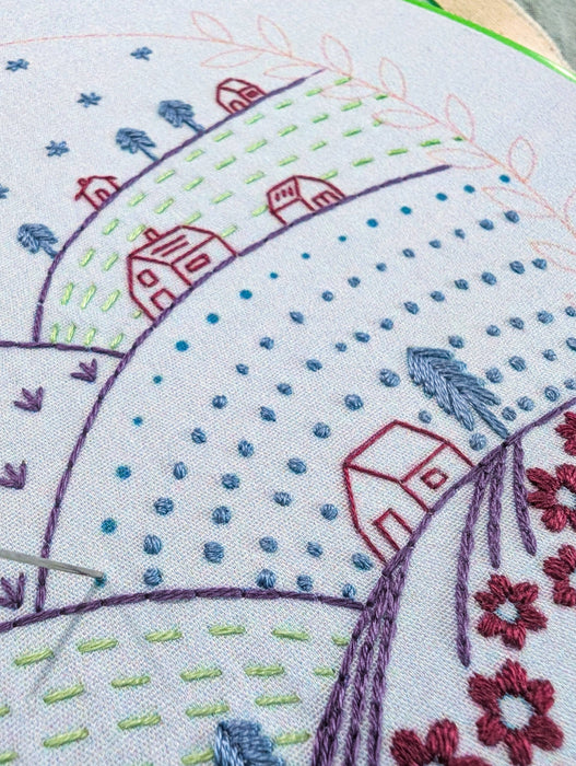 Rolling hills embroidery kit