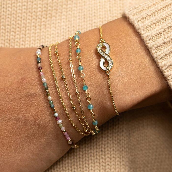 Delicate Stone Pulley Bracelet