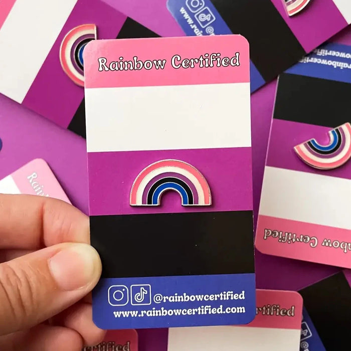 Genderfluid Rainbow Pin