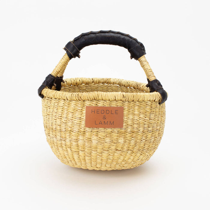 Kandiga Mini Bolga Basket - Black Handle