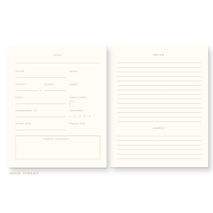 Bookmarked Book Log Reading Journal