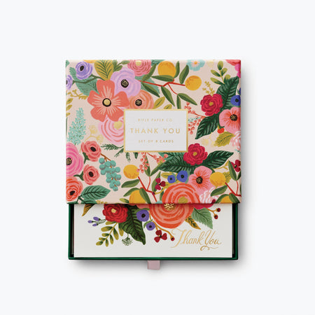 Floral notebook with 'Thank You' text on a white background