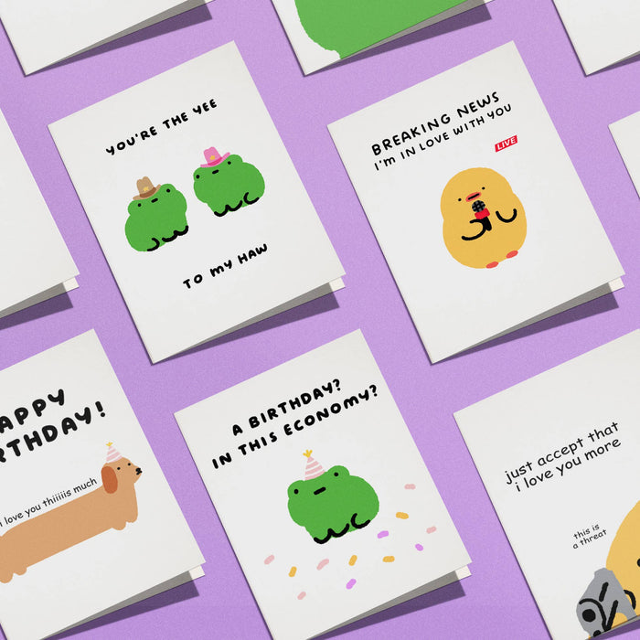 Cowboy Frogs Greeting Card