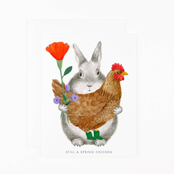 Still a Spring Chicken Bunny Card