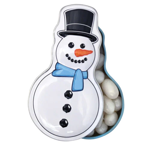 Snowman Poop Candy Tin