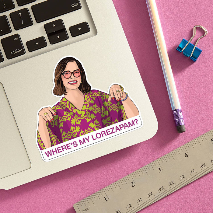 Where's My Lorezapam? Victoria White Lotus Die Cut Sticker