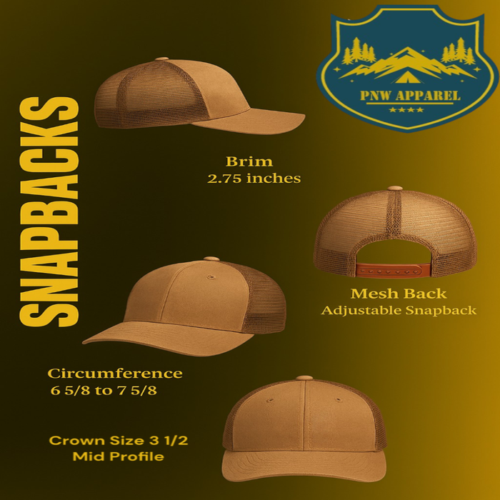 PNW Leather Patch Trucker Hat With Arrows