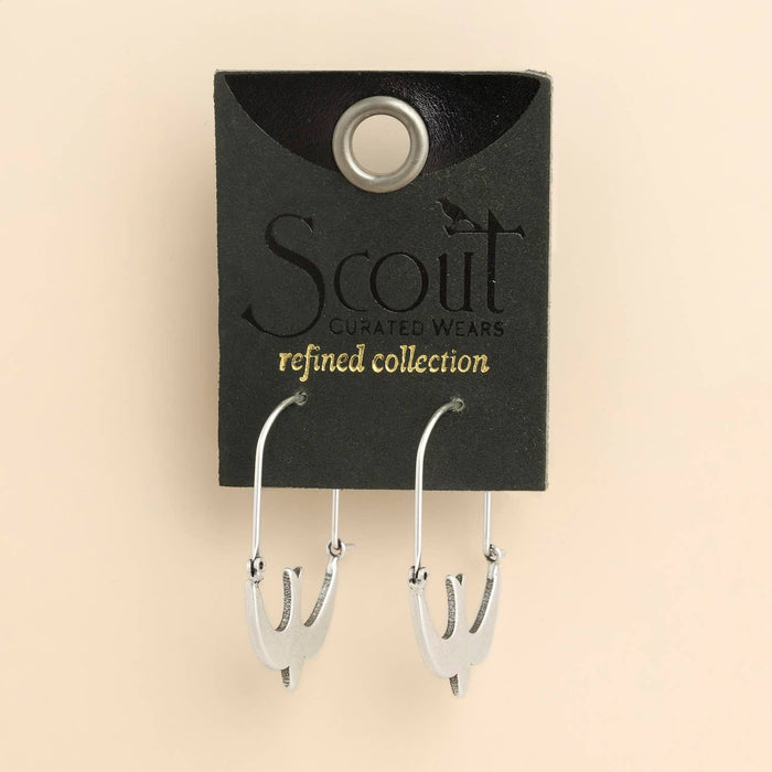 Refined Icon Earring - Swallow Hoop/Silver
