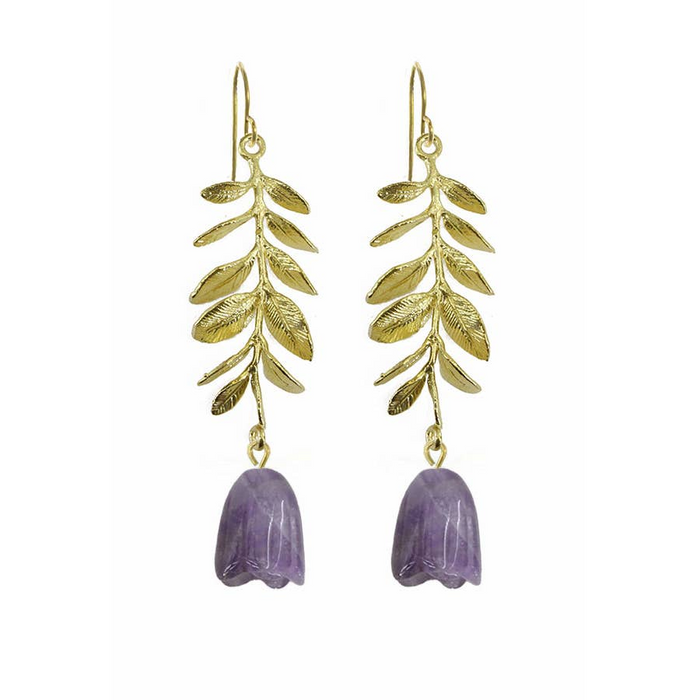 Amethyst Tulip Earrings