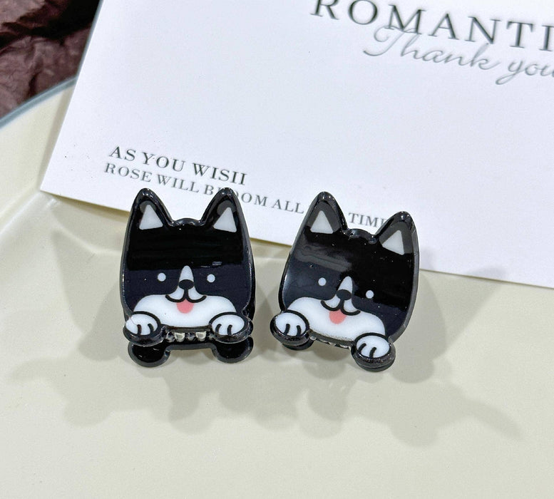 Cute Puppy Series Mini Hair Clip, Cartoon Animal Claw Clip