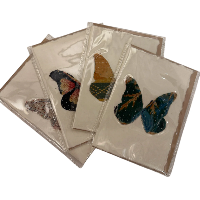 Kantha Butterfly Card