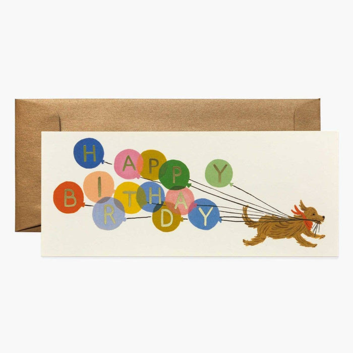 Balloon Birthday Dog Card