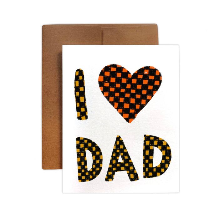 I Heart Dad Checker Card