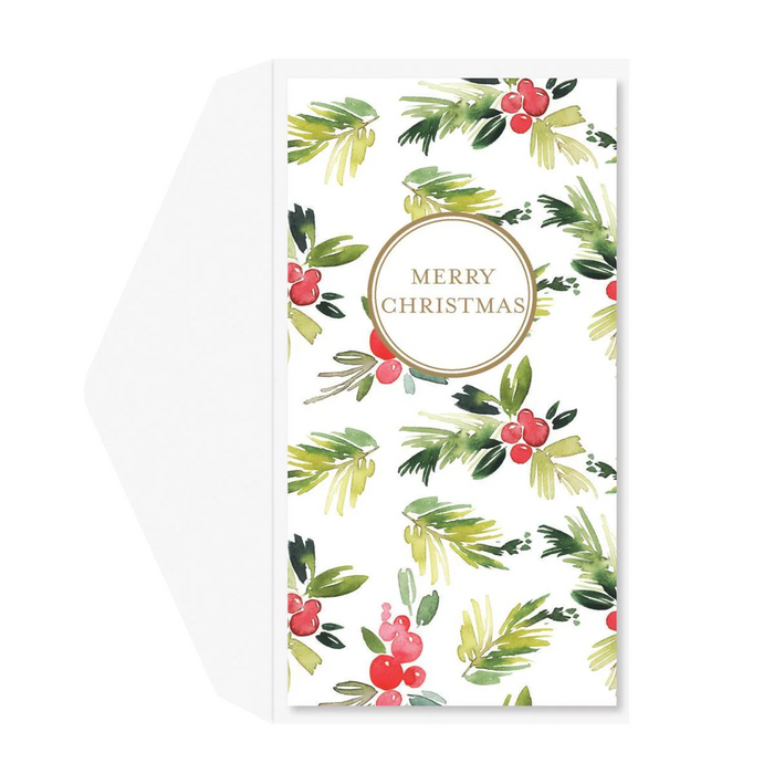 Winter Berries Money Holder Holiday Boxed Card