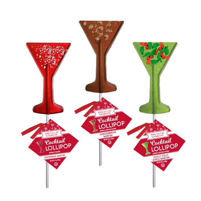 Holiday Martini Cocktail Lollipops