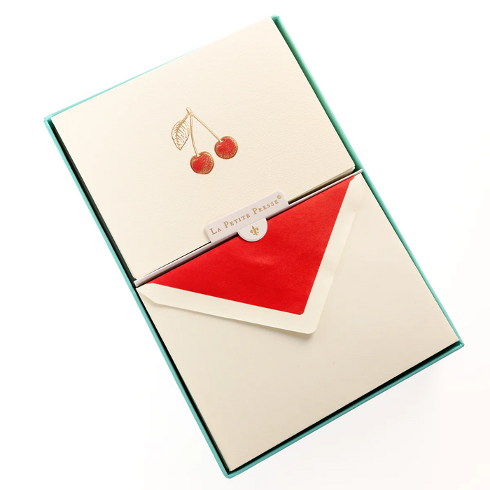 La Petite Presse Collection Cherries Luxe Boxed Cards