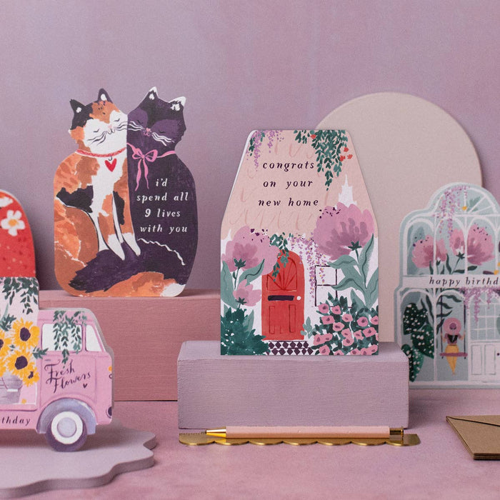 New House Flower Card