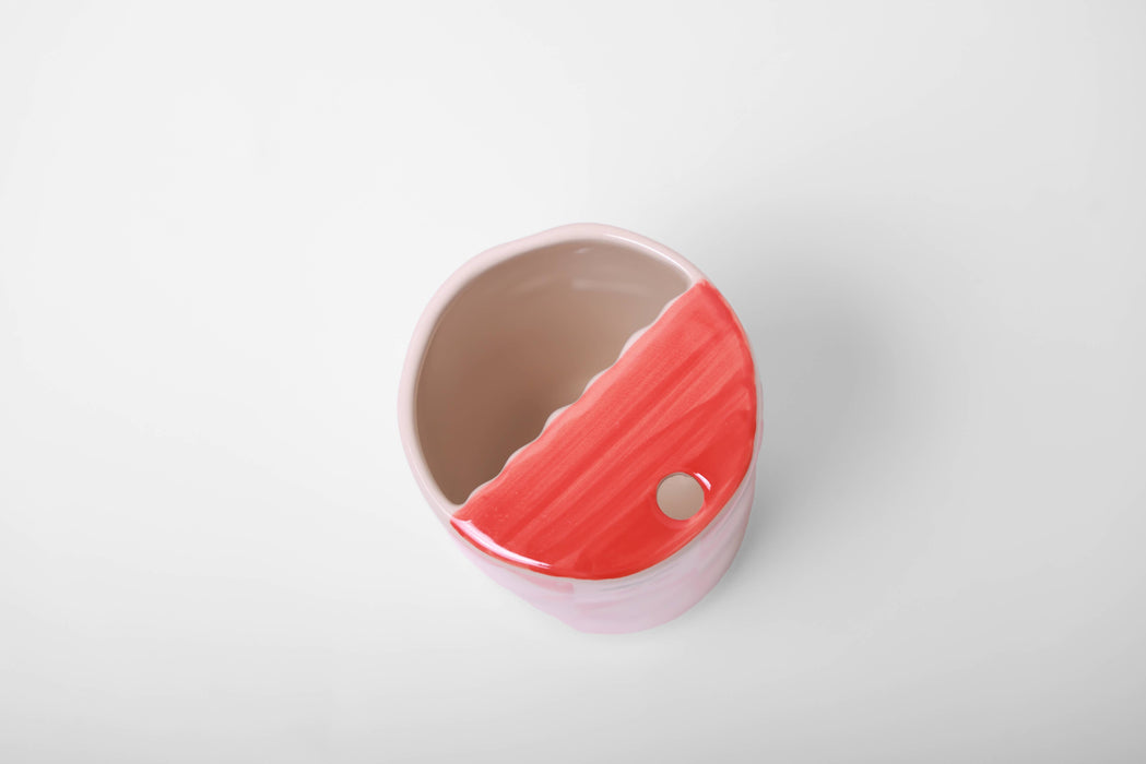 Ceramic Travel Coffee Tumbler - Cherries
