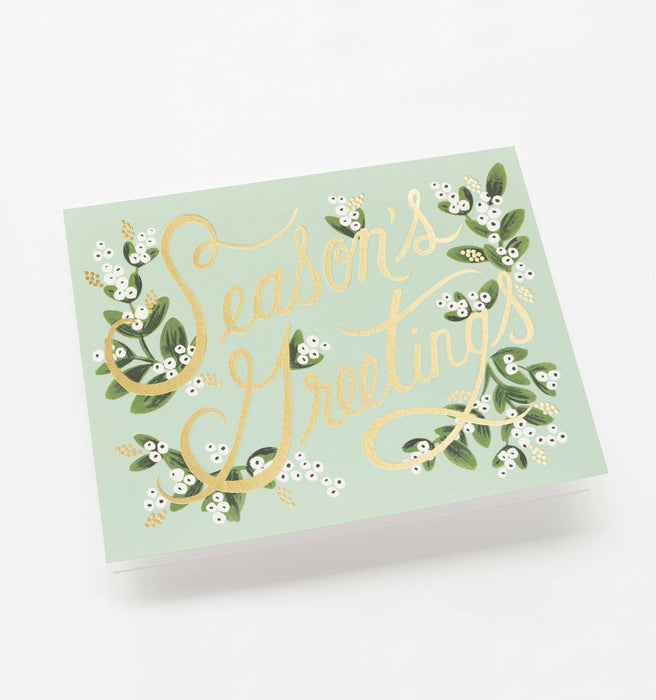 Mistletoe Season's Greetings Card