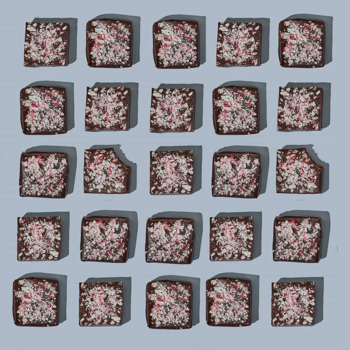 Handmade Caramels - Chocolate Peppermint - 80 Pc Display Tub