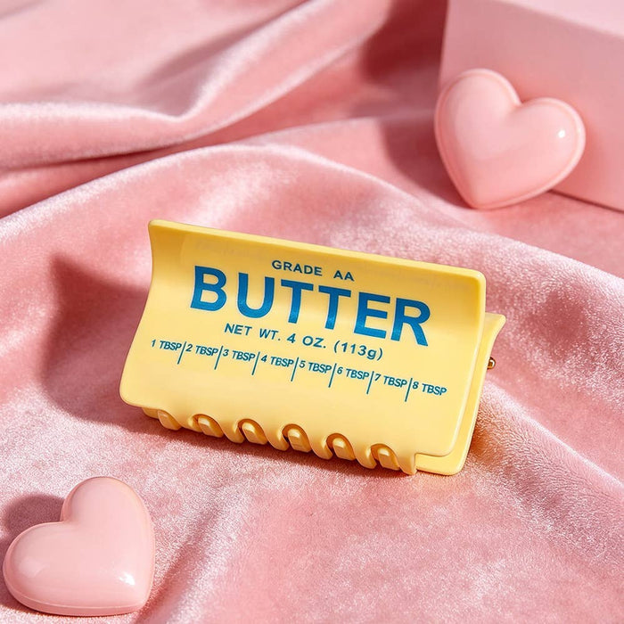Fun Grade AA Butter Block Shaped Hair Claw Food Inspired