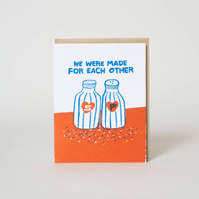 Salt & Pepper Love Letterpress Card by Egg Press