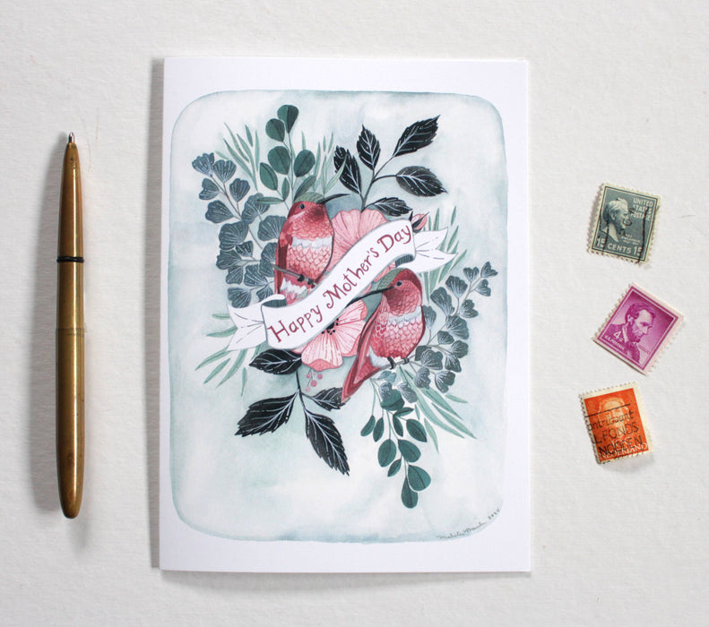 Two Hummingbirds Mother's Day Card