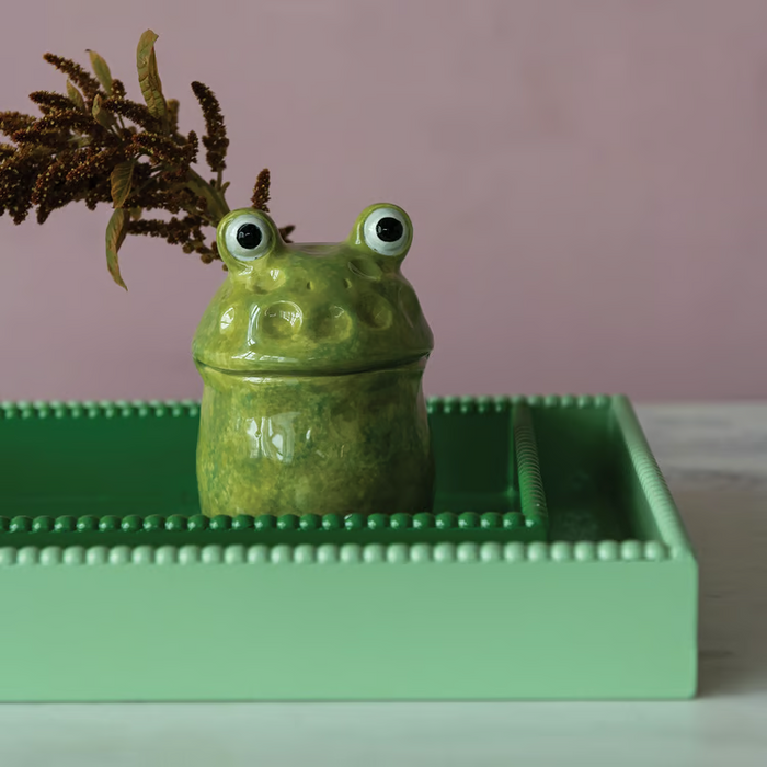 Stoneware Frog Vase
