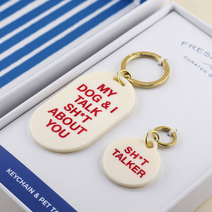 Sh*t Talker Keychain & Pet Tag Gift Set