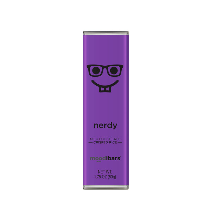 Moodibars® NERDY fine Milk Chocolate Crisped Rice 1.75oz bar