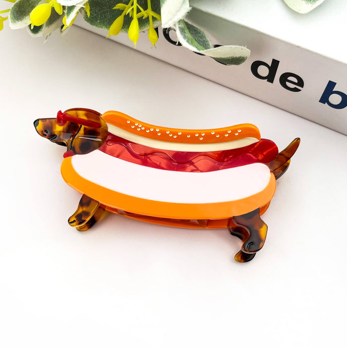 Hot Dog Hair Claw Clip