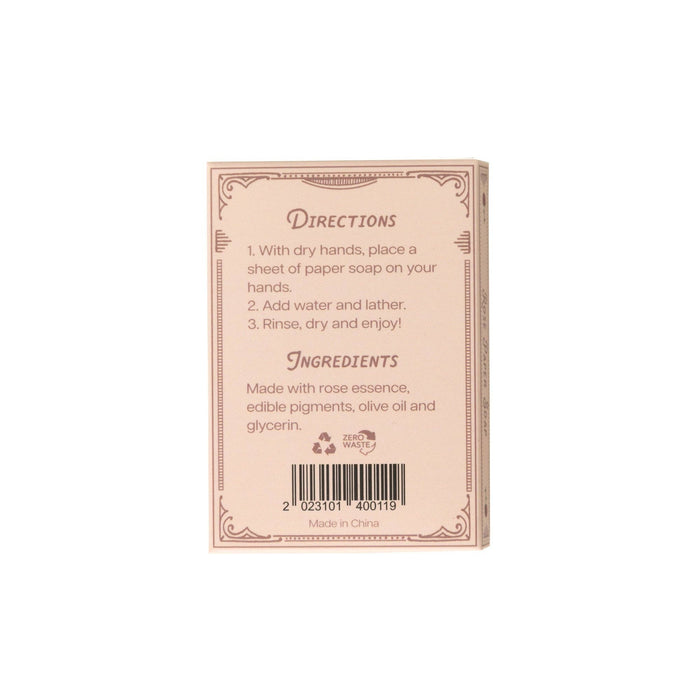 Travel Size Rose Scented Paper Soap - 50 Sheets