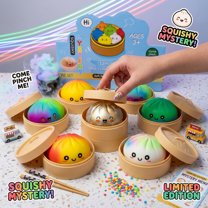 Special Edition Dumpling Squishy Toy Multi Colors