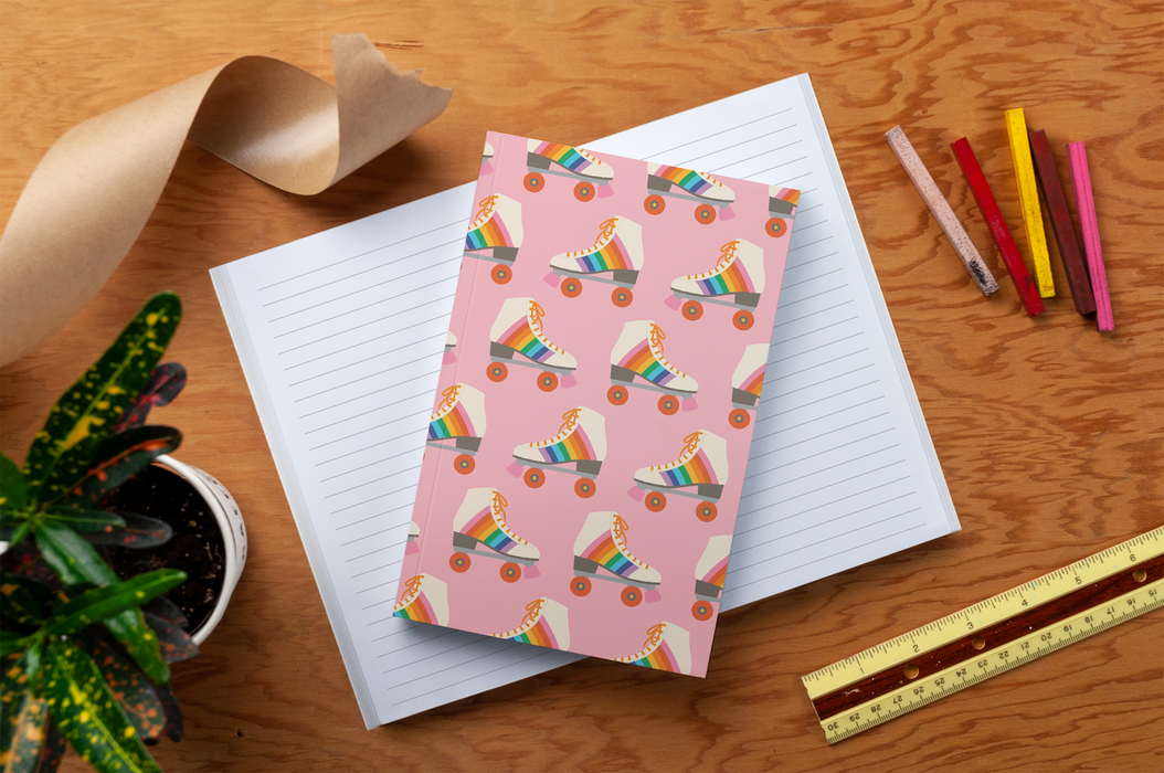 Rollerskates Layflat Notebook