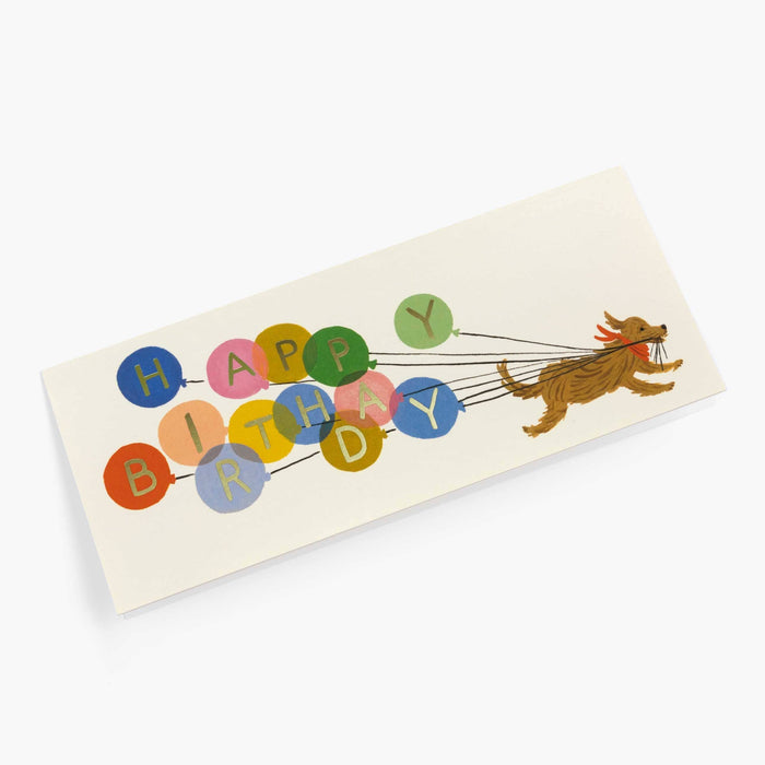 Balloon Birthday Dog Card