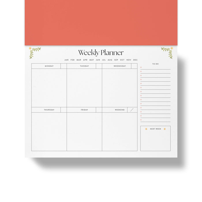Weekly Desk Planner, Undated -  Folklore Birds