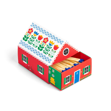 swedish style house box that houses matches