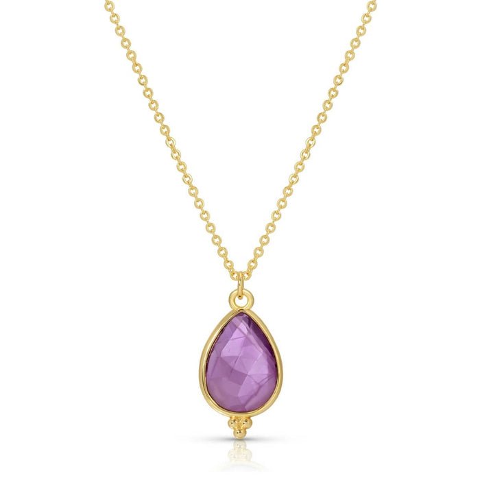 Teardrop Stone Pendant Necklace