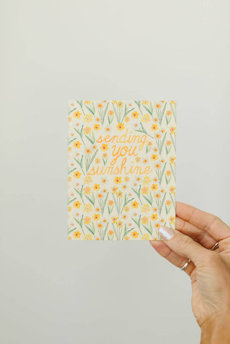 Sending Sunshine Daffodil Greeting Card