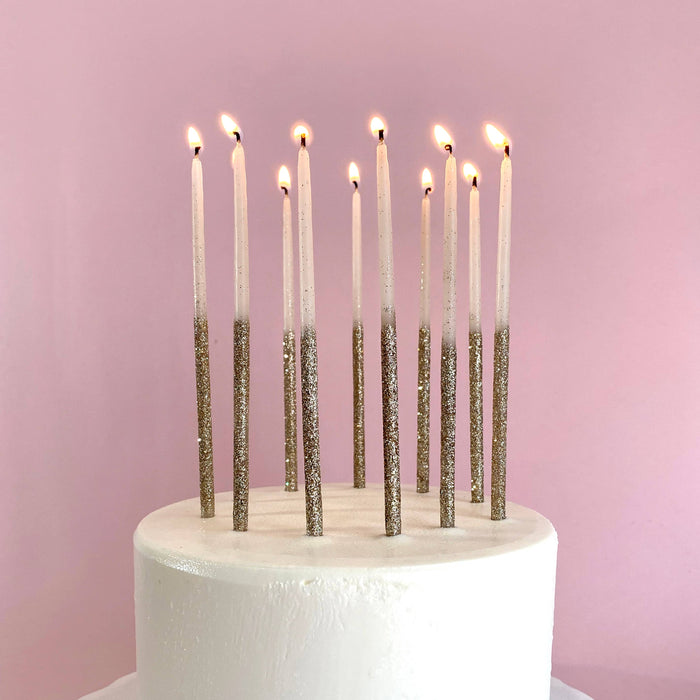 Single Glitter Beeswax Candles