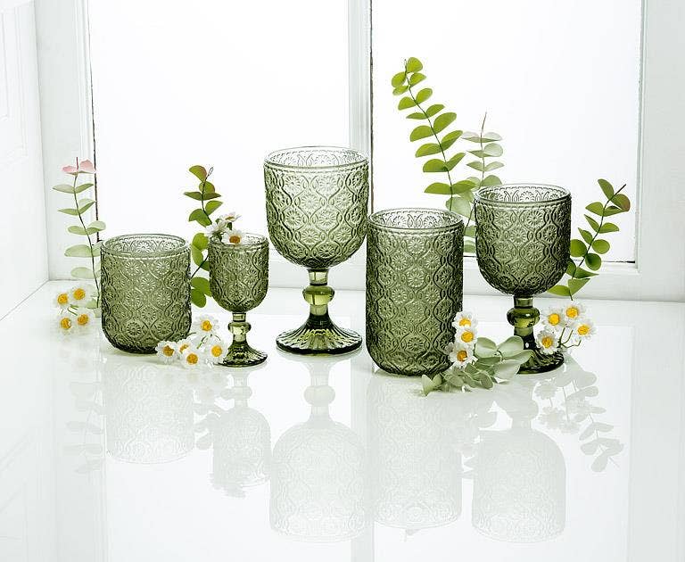 Daisy Tumbler-Olive-3.5"H(10oz)