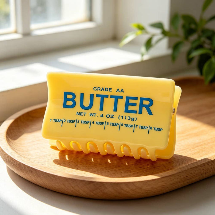 Fun Grade AA Butter Block Shaped Hair Claw Food Inspired