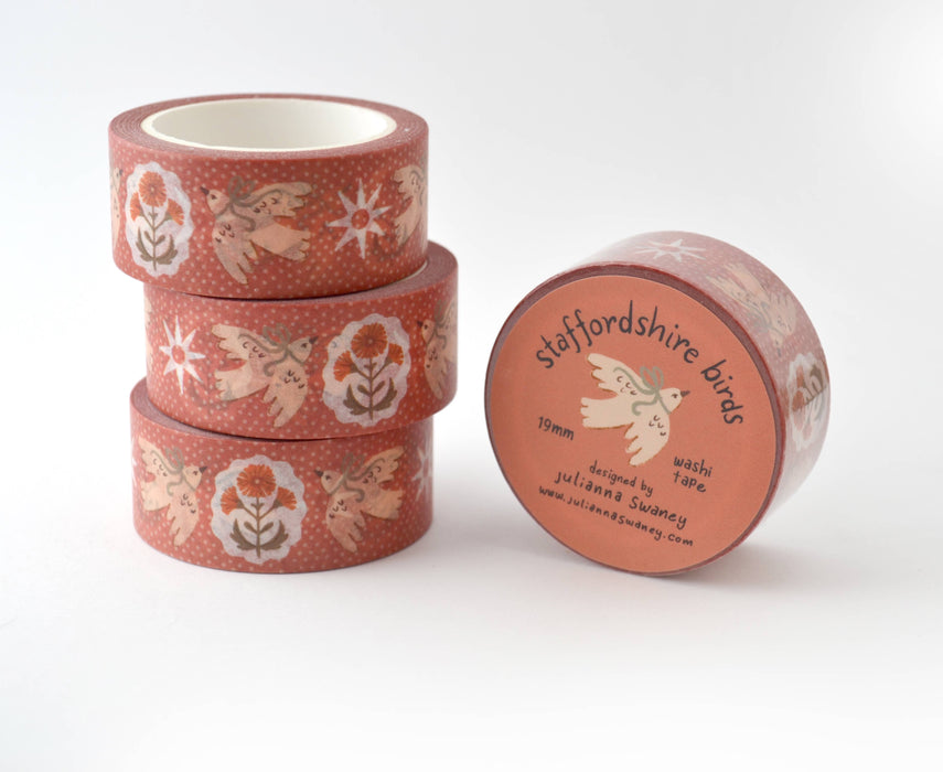 Staffordshire Birds Washi Tape 19mm
