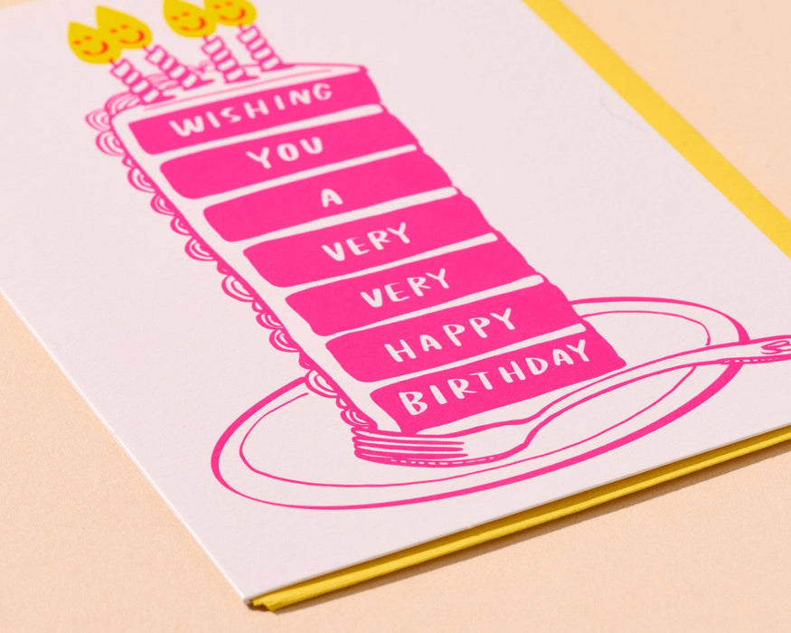 Very Happy Birthday Cake Card